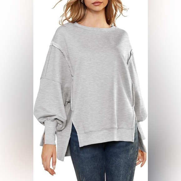 Trendy Queen Slouchy Lounge Crewneck Sweater - Picture 1 of 14